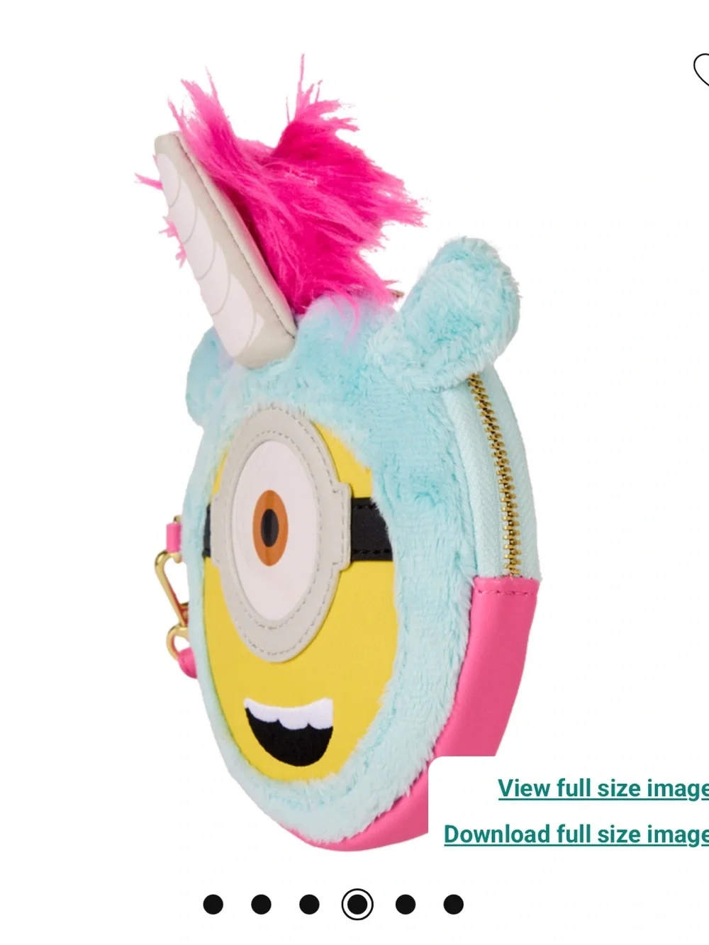 Loungefly Minions Fluffy Unicorn Exclusive Costume Plush Wristlet Wallet